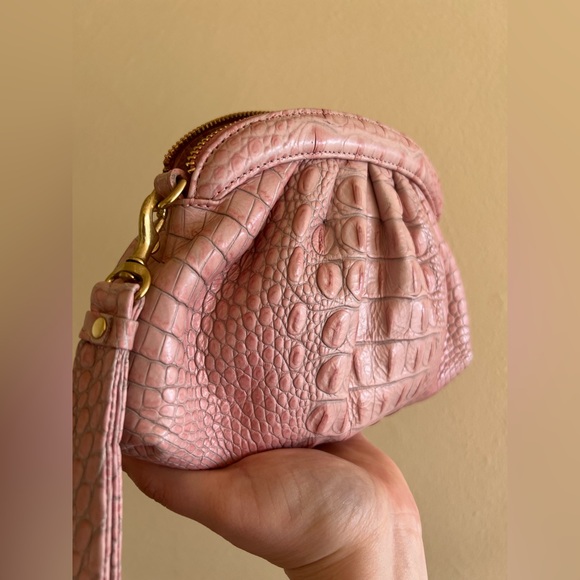 Elegant Pink-Embossed Clutch - Picture 1 of 9